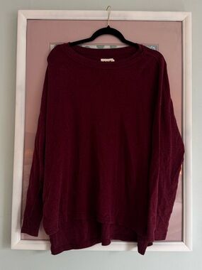 Pact Women's Burgundy Long-Sleeve Pullover Sweatshirt